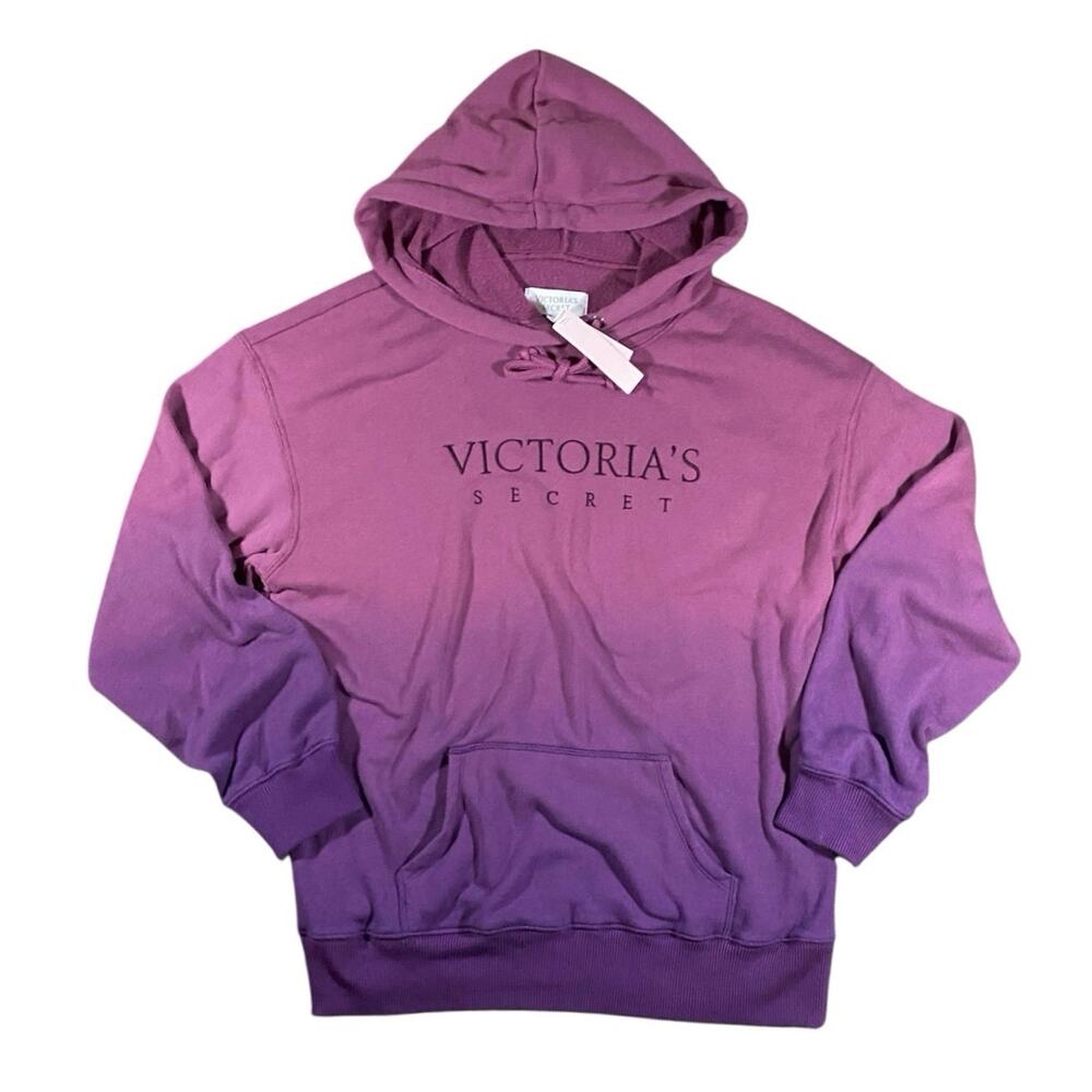 Victorias Secret Pink Purple Ombre Plush Oversized Sweater NWT - S